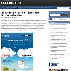 Beautiful &amp; Creative Single-Page Portfolio Websites