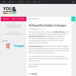 50 Beautiful Mobile UI Designs