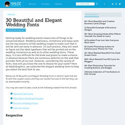 30 Beautiful and Elegant Wedding Fonts