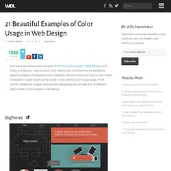 21 Beautiful Examples of Color Usage in Web Design