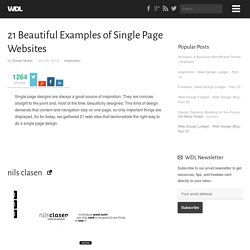 21 Beautiful Examples of Single Page Websites
