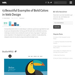 13 Beautiful Examples of Bold Colors in Web Design
