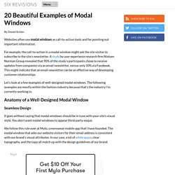 20 Beautiful Examples of Modal Windows