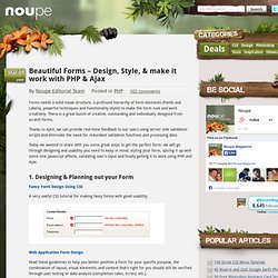 Beautiful Forms - Design, Style, & make it work with PHP & Ajax