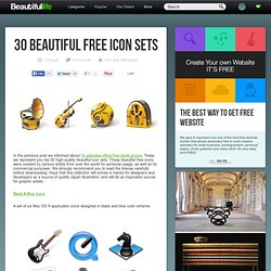 30 Beautiful Free Icon Sets