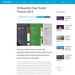 30 Beautiful Free Tumblr Themes 2014