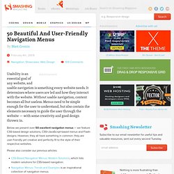 50 Beautiful And User-Friendly Navigation Menus - Smashing Magazine