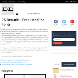 25 Beautiful Free Headline Fonts