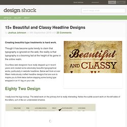 15+ Beautiful and Classy Headline Designs