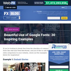 Beautiful Use of Google Fonts: 30 Inspiring Examples