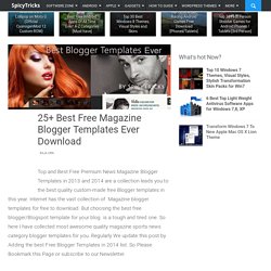 25+ Beautiful News Magazine Blogger Templates Ever Download