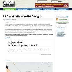 25 Beautiful Minimalist Designs