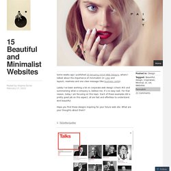 15 Beautiful and Minimalist Websites