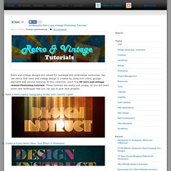 50 Beautiful Retro and Vintage Photoshop Tutorials