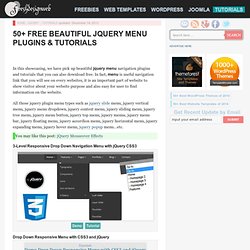 30+Beautiful jQuery Menu Navigation - jQuery Menu