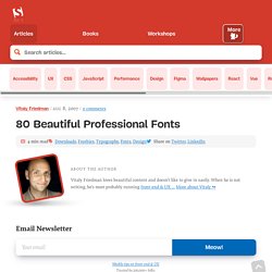 80 Beautiful Typefaces For Professional Design - Smashing Magazine