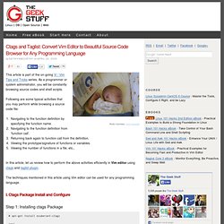 Ctags and Taglist: Convert Vim Editor to Beautiful Source Code Browser for Any Programming Language