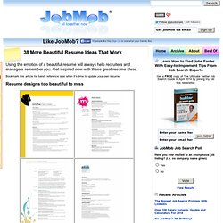 38 More Beautiful Resume Ideas That Work