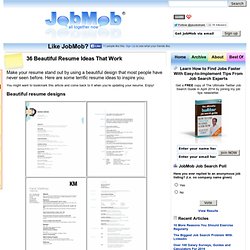36 Beautiful Resume Ideas That Work