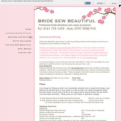 Bride Sew Beautiful - Services and Pricing