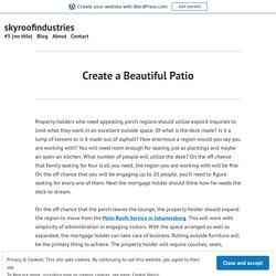 Create a Beautiful Patio