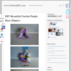 DIY Beautiful Crochet Purple Haze Slippers
