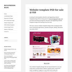Beautiful website template design psd for sale on $10