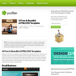 34 Free & Beautiful xHTML/CSS Templates