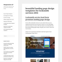 beautiful landing page design templates for locksmith 2016