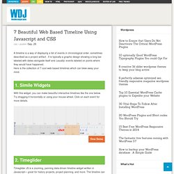 7 Beautiful Web Based Timeline Using Javascript and CSS