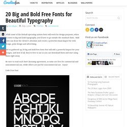 20 Big and Bold Free Fonts for Beautiful Typography