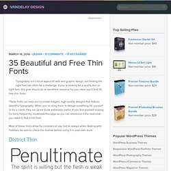 35 Beautiful and Free Thin Fonts