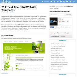 20 Free & Beautiful Website Templates