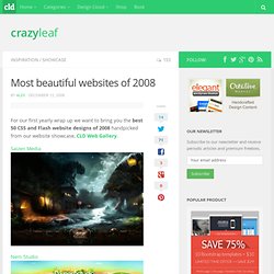 Most beautiful websites of 2008