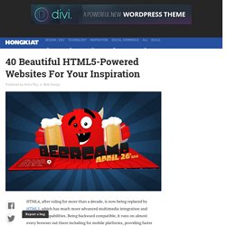 40 Beautiful HTML5-Powered Websites For Your Inspiration
