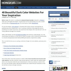 40 Beautiful Dark Color Websites For Your Inspiration