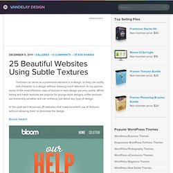 25 Beautiful Websites Using Subtle Textures