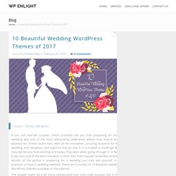 10 Beautiful Wedding WordPress Themes of 2017