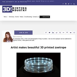 Artist makes beautiful 3D printed zoetrope