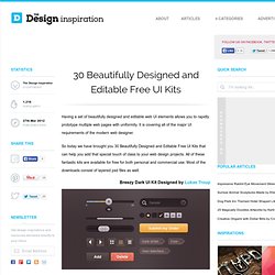 30 Beautifully Designed and Editable Free UI Kits