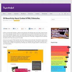 30 Beautifully Hand Crafted HTML5 Websites