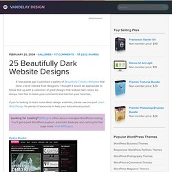 25 Beautifully Dark Website Designs