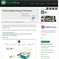 30 Beautifully Simple Websites - Web Design Blog – DesignM.ag