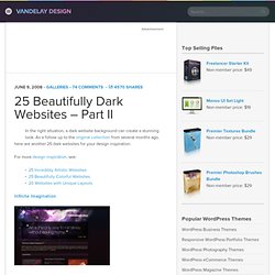 25 Beautifully Dark Websites - Part II