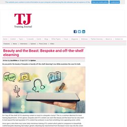 Beauty and the Beast: Bespoke and off-the-shelf elearning