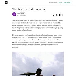 The beauty of Dapo game