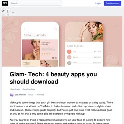 Glam- Tech: 4 beauty apps you should download - DEV Community