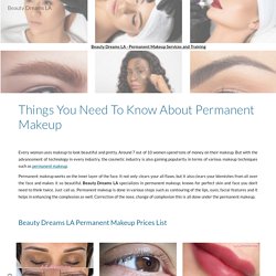 Things You Need To Know About Permanent Makeup