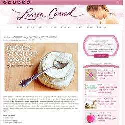 DIY Beauty: My Greek Yogurt Mask