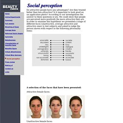 Beautycheck - social perception